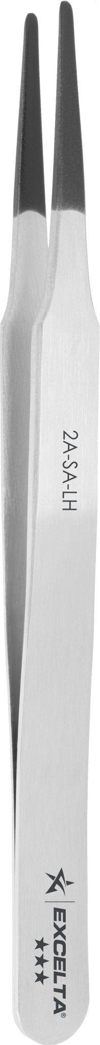 Excelta 2A - SA - LH Tweezers - Flat Point - Lens Handling - Straight Tapered - Anti - Mag. SS - Rubber Coated MTESolutions