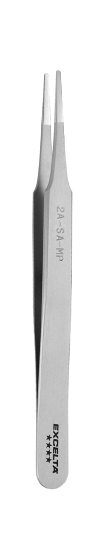 Excelta 2A - SA - MP Tweezers - 3 Star Straight Tapered Flat Point - Anti - Mag. SS - Mirror Polished Tips MTESolutions