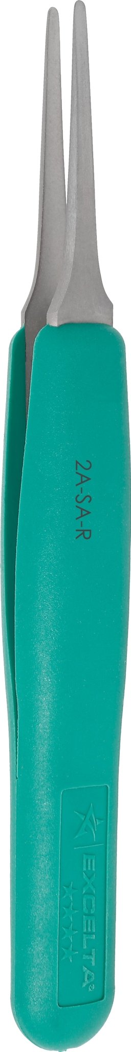 Excelta 2A - SA - R Tweezers - 4 Star Straight Tapered Flat Point - Anti - Mag. SS - Ergo/Cleanroom Safe MTESolutions