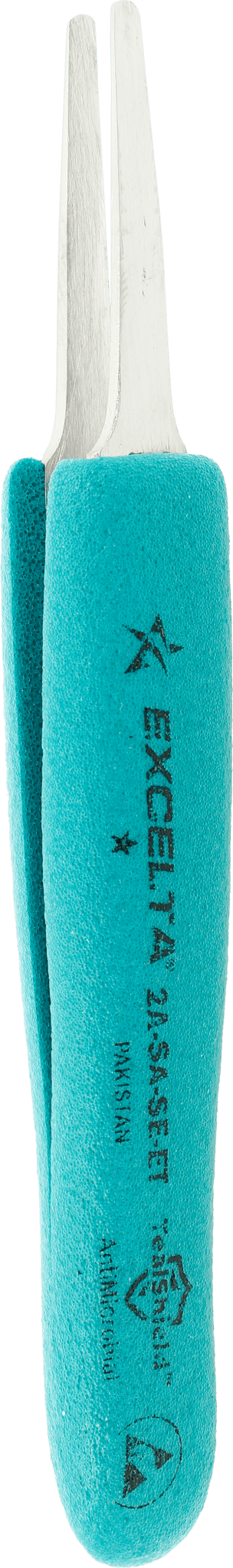 Excelta 2A - SA - SE - ET Tweezers - 1 Star Straight Tapered Flat Point - Anti - Mag. SS - Ergo MTESolutions