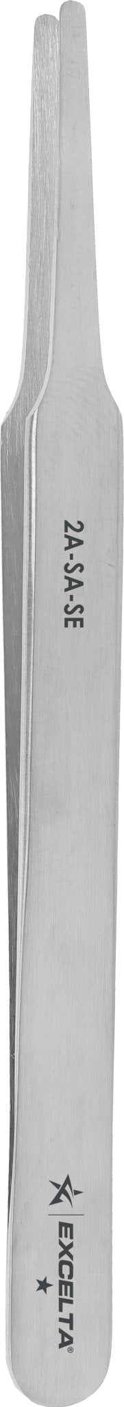 Excelta 2A - SA - SE Tweezers - 1 Star Straight Tapered Flat Point - Anti - Mag. SS, Pack of 12 MTESolutions