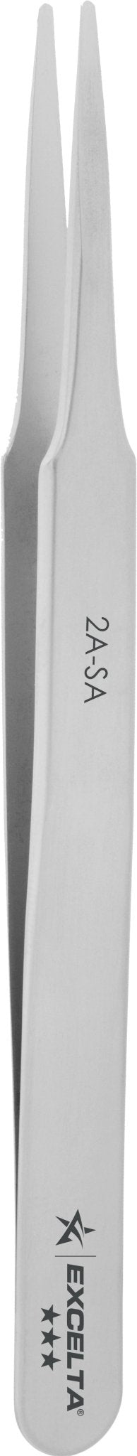 Excelta 2A - SA Tweezers - 3 Star Straight Tapered Flat Point - Anti - Mag. SS MTESolutions