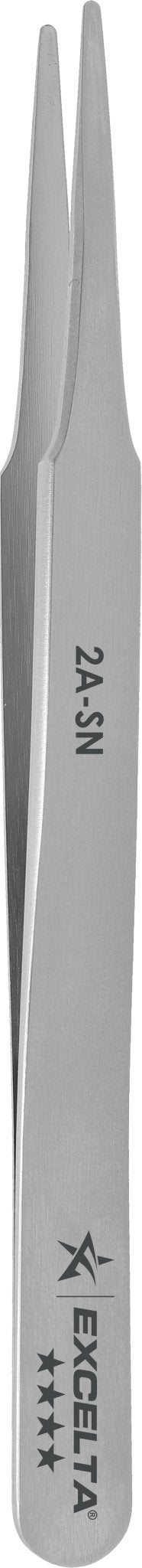 Excelta 2A - SN Tweezers - 4 Star Straight Tapered Flat Point - Anti - Mag. Neverust MTESolutions