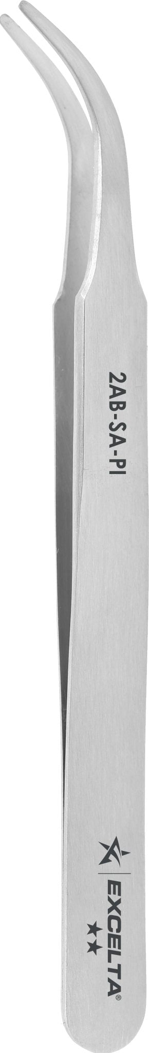 Excelta 2AB - SA - PI Tweezers - 2 Star Curved Tapered Flat Point - Anti - Mag. SS MTESolutions