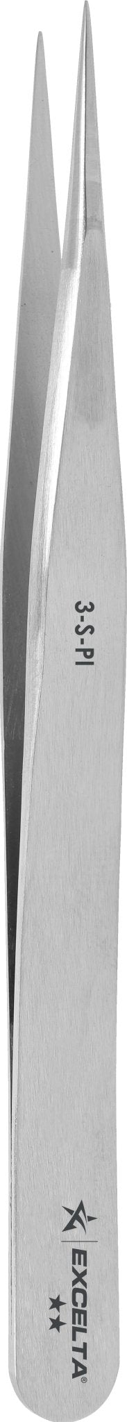 Excelta 3 - S - PI Tweezers - 2 Star Straight Very Fine Point - SS MTESolutions