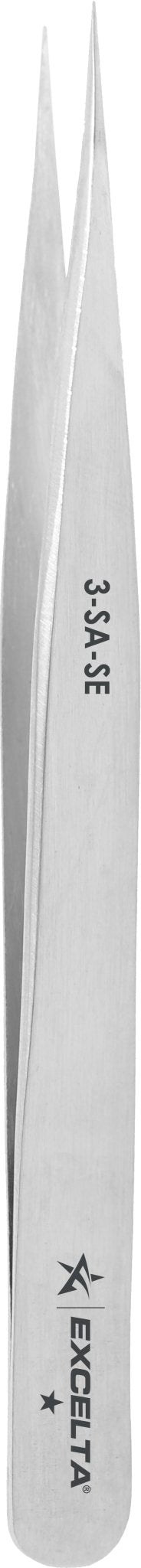 Excelta 3 - SA - SE Tweezers - 1 Star Straight Very Fine Point - Anti - Mag. SS, Pack of 12 MTESolutions