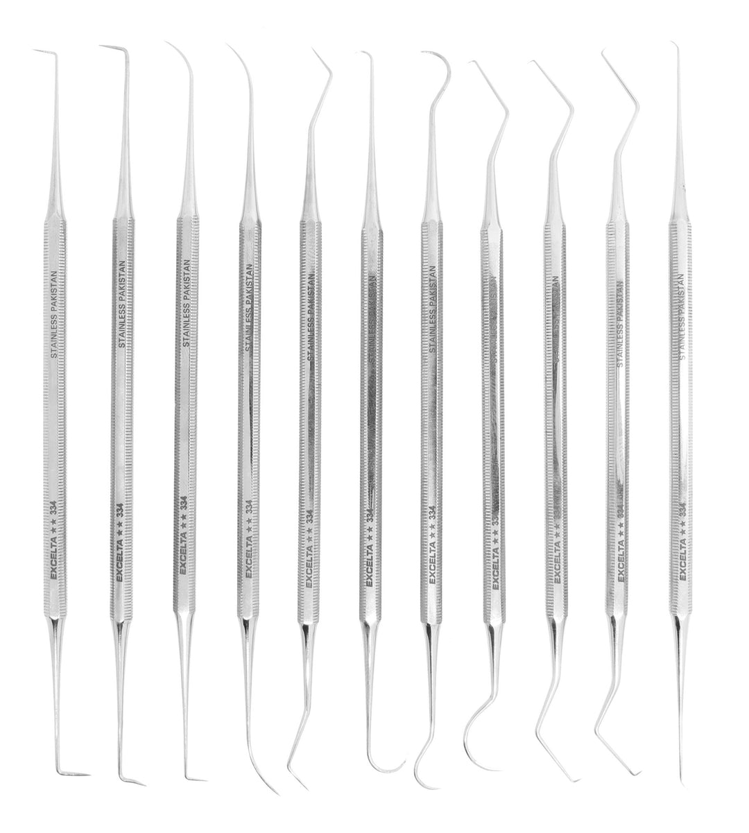 Excelta 334 Probe Set - Double Ended, Stainless Steel, .01" Tip MTESolutions