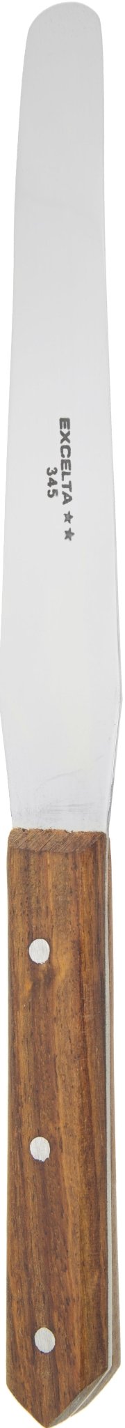Excelta 345 Spatula - Straight - SS - Wooden Handle MTESolutions