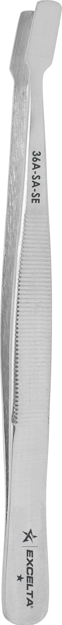 Excelta 36A - SA - SE Tweezers - 1 Star 45° Offset Flat Point - Anti - Mag. SS MTESolutions