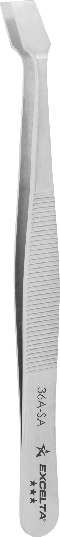 Excelta 36A - SA Tweezers - 3 Star 45° Offset Flat Point - Anti - Mag. SS MTESolutions