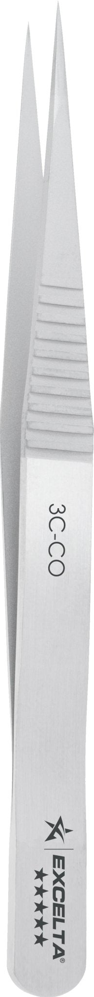 Excelta 3C - CO Tweezers - Straight Very Fine Point - Cobalt MTESolutions