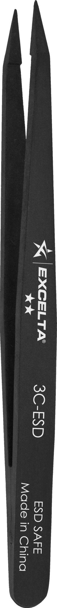 Excelta 3C - ESD Tweezers - Straight Very Fine Point - Plastic, Pack of 20 MTESolutions