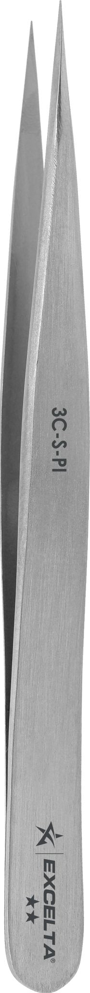 Excelta 3C - S - PI Tweezers - 2 Star Straight Very Fine Point - SS MTESolutions
