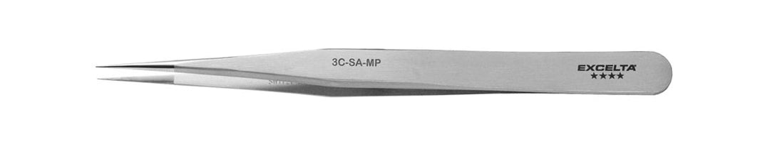 Excelta 3C - SA - MP Tweezers - 3 Star Straight Very Fine Point - Anti - Mag. SS - Mirror Polished Tips MTESolutions