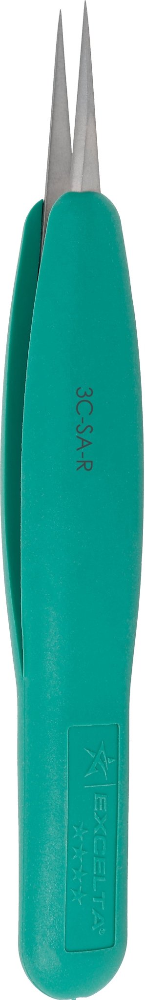 Excelta 3C - SA - R Tweezers - 4 Star Straight Very Fine Point - Anti - Mag. SS - Ergo MTESolutions
