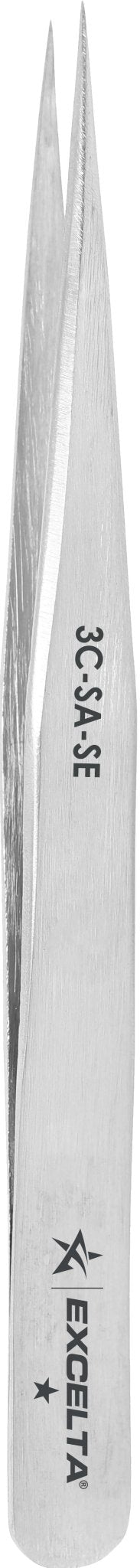 Excelta 3C - SA - SE, Tweezers, 1 Star, Straight, Very Fine Point, Anti - Mag, Pack of 12 MTESolutions