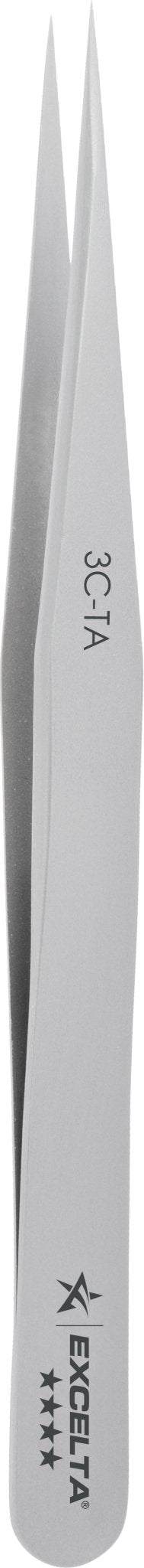 Excelta 3C - TA Tweezers - 4 Star Straight Very Fine Point - Titanium Alloy MTESolutions