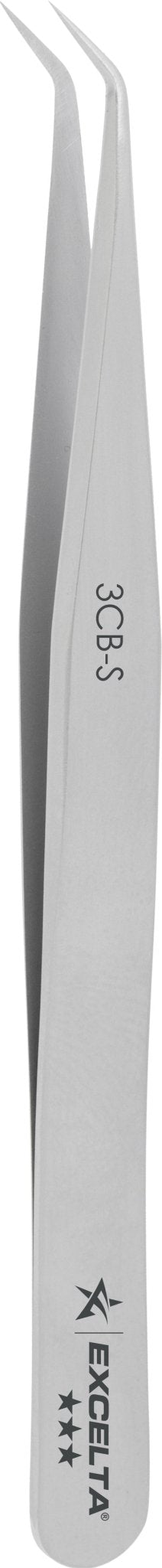Excelta 3CB - S Tweezers - 3 Star Very Fine Point - Bent - SS MTESolutions