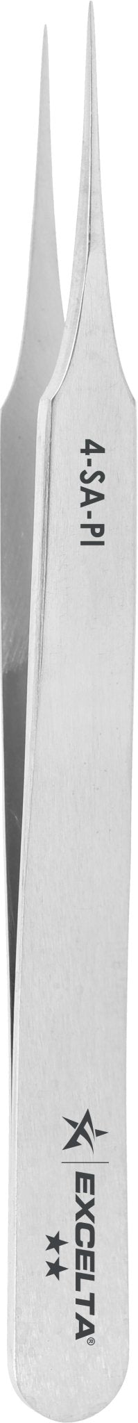 Excelta 4 - SA - PI Tweezers - 2 Star Straight Tapered Ultra Fine Point - Anti - Mag. SS MTESolutions
