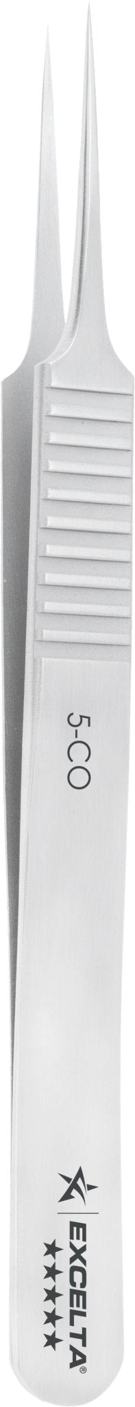 Excelta 5 - CO Tweezers - Straight Tapered Ultra Fine Point - Cobalt MTESolutions