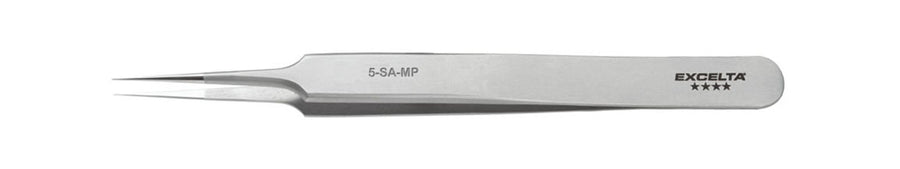 Excelta 5 - SA - MP Tweezers - 3 Star Straight Tapered Ultra Fine Point - Anti - Mag. SS - Mirror Polished Tips MTESolutions