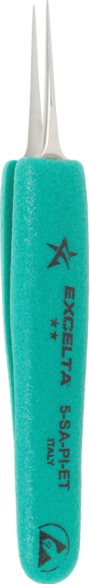 Excelta 5 - SA - PI - ET Tweezers - 2 Star Straight Tapered Ultra Fine Point - Anti - Mag. SS - Ergo MTESolutions