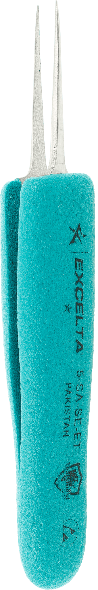 Excelta 5 - SA - SE - ET Tweezers - 1 Star Straight Tapered Ultra Fine Point - Anti - Mag. SS - Ergo MTESolutions