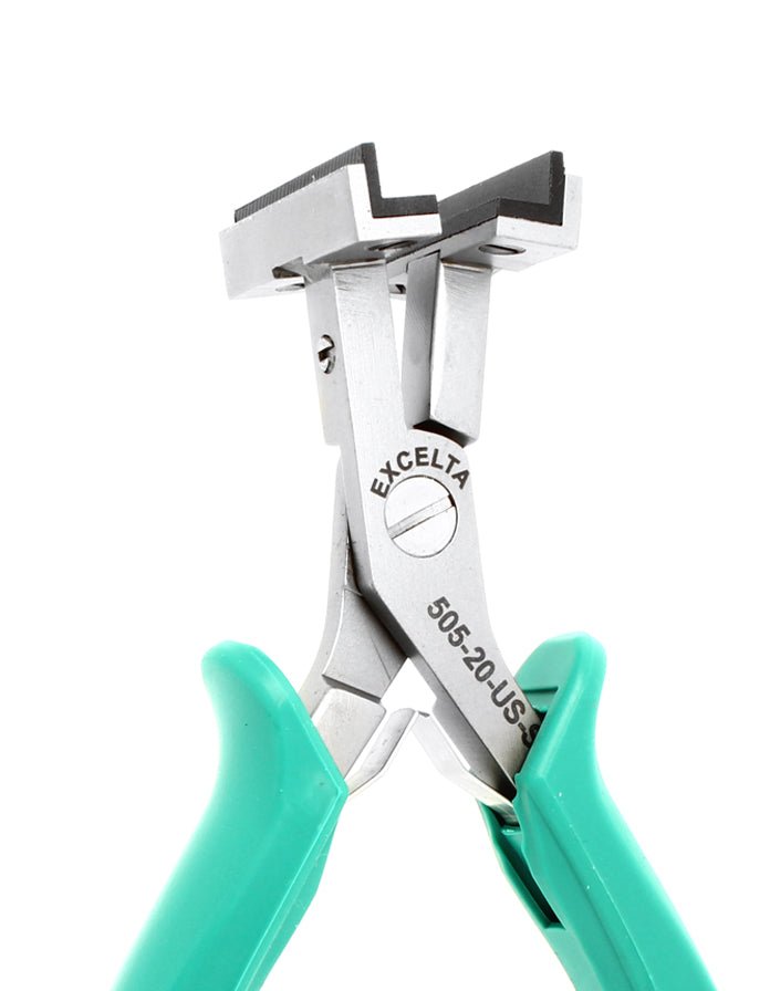 Excelta 505 - 20 - US - ST Pliers - Insertion/Extraction - 1.06" Wide Head - Carbon Steel W/Acetal Inserts MTESolutions
