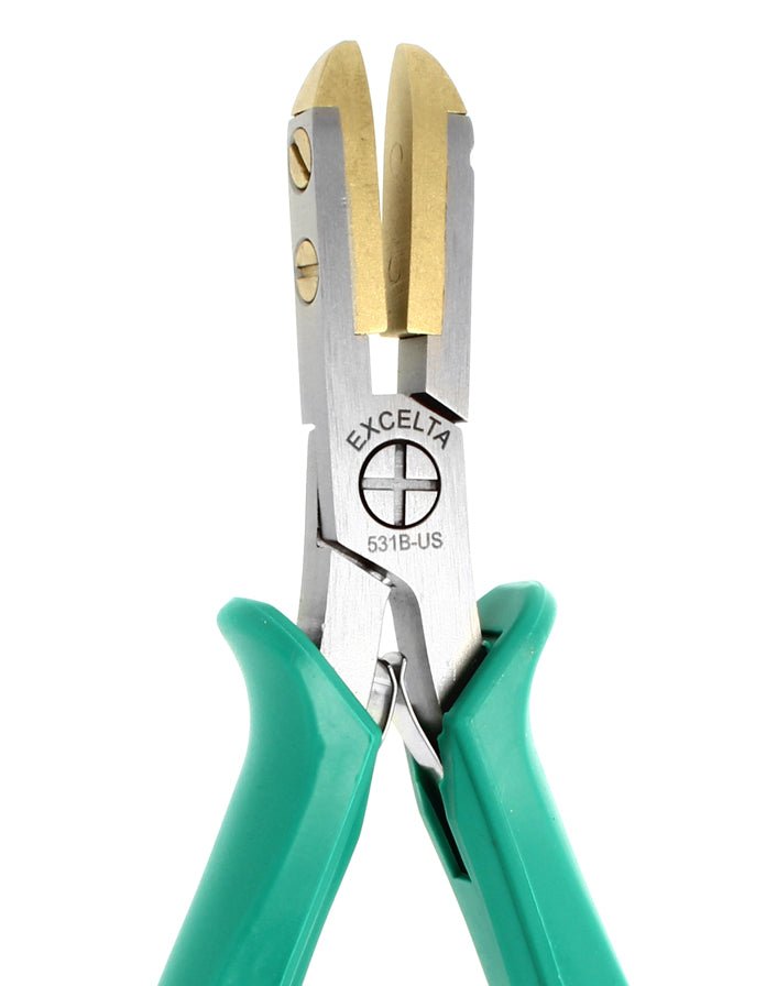 Excelta 531B - US Pliers - Replaceable Tip - Straight .15" X .15" Jaw - Brass Insert MTESolutions