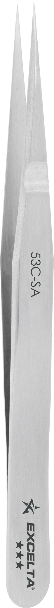 Excelta 53C - SA Tweezers - Straight Very Fine Point - Anti - Mag. SS - Anti - Crush MTESolutions