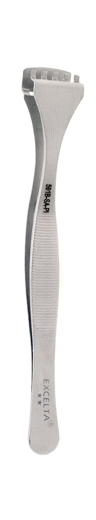 Excelta 591B - SA - PI Tweezers - For 5" Wafers - Bent Fingered Paddle MTESolutions