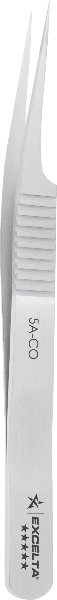 Excelta 5A - CO Tweezers - Offset Extreme Precision Ultra Fine Point - Cobalt MTESolutions