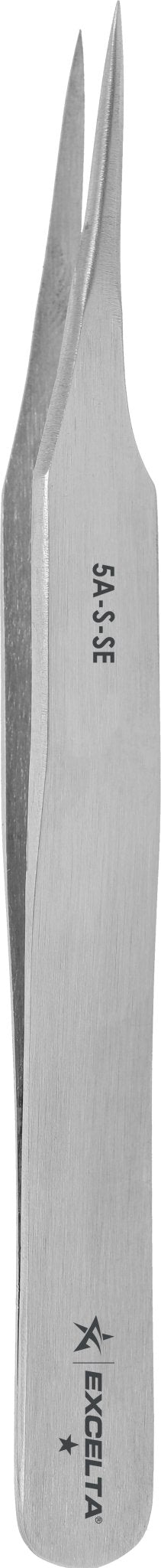 Excelta 5A - S - SE Tweezers - 1 Star Offset Ultra Fine Point - SS, Pack of 6 MTESolutions