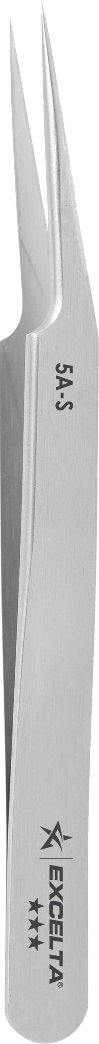 Excelta 5A - S Tweezers - 3 Star Offset Ultra Fine Point - SS MTESolutions