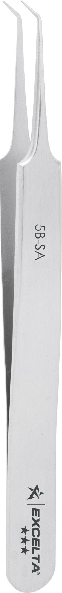 Excelta 5B - SA Tweezers - 3 Star Bent Ultra Fine Point - Anti - Mag. SS MTESolutions