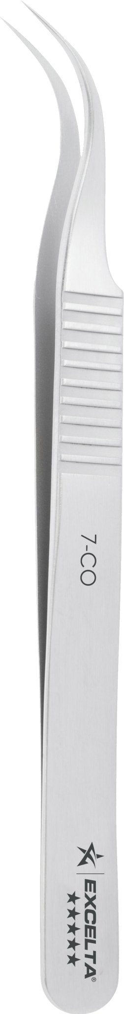 Excelta 7 - CO Tweezers - Curved Very Fine Point - Cobalt MTESolutions