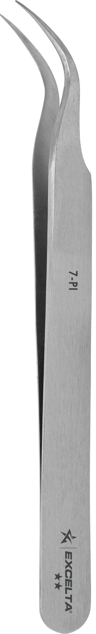 Excelta 7 - PI Tweezers - 2 Star Curved Very Fine Point - Carbon Steel MTESolutions