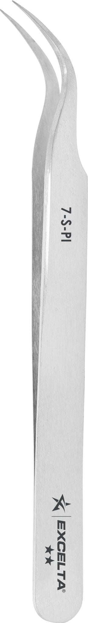 Excelta 7 - S - PI Tweezers - 2 Star Curved Very Fine Point - SS MTESolutions