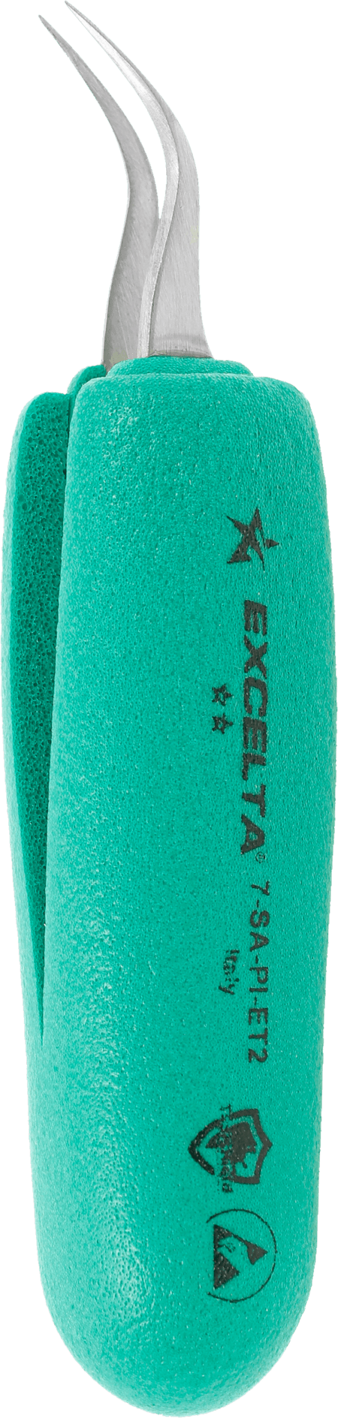 Excelta 7 - SA - PI - ET2 Tweezers - 2 Star Curved Very Fine Point - Anti - Mag. SS - Super Ergo MTESolutions