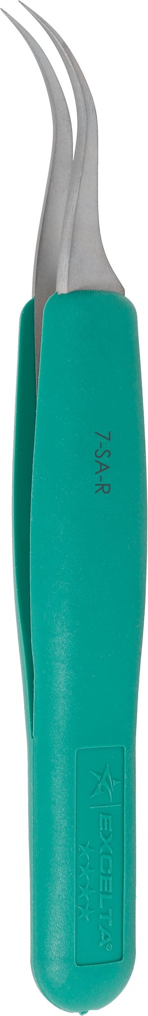 Excelta 7 - SA - R Tweezers - 4 Star Curved Very Fine Point - Anti - Mag. SS - Ergo MTESolutions