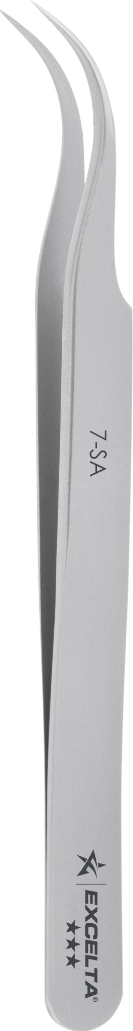 Excelta 7 - SA Tweezers - 3 Star Curved Very Fine Point - Anti - Mag. SS MTESolutions