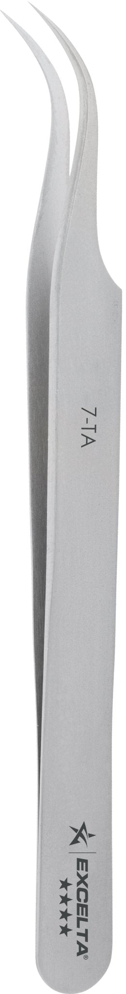 Excelta 7 - TA Tweezers - 4 Star Curved Very Fine Point - Titanium Alloy MTESolutions