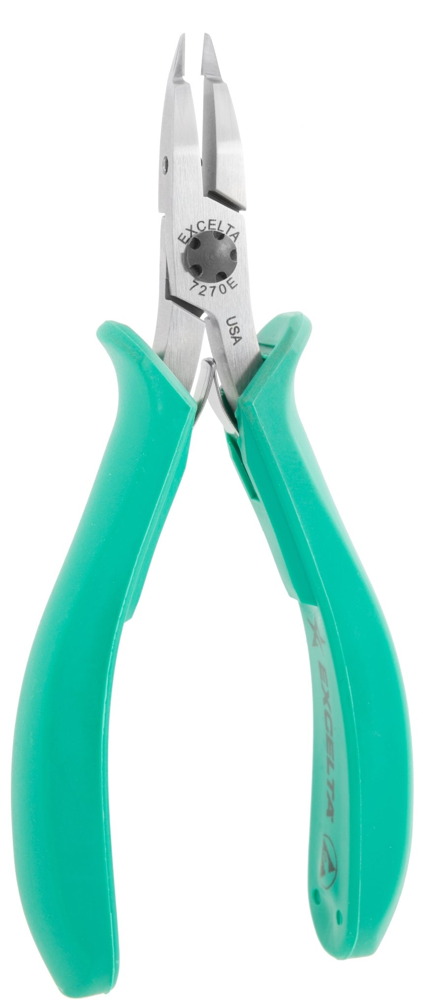 Excelta 7270E Cutters - Long Nose Fine .02" X .02" Tip - Relieved Head - Short Handle MTESolutions