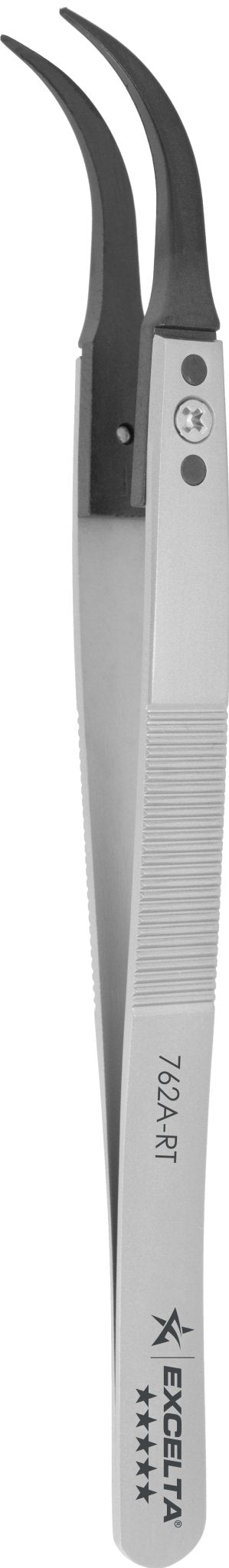 Excelta 762A - RT Tweezers - Replaceable Peek .02" X .012" Tip - Curved MTESolutions