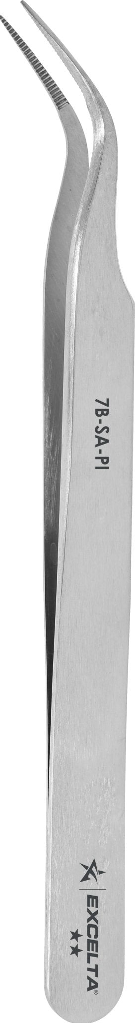 Excelta 7B - SA - PI Tweezers - 2 Star Curved Very Fine Point - Anti - Mag. SS - Serrated MTESolutions