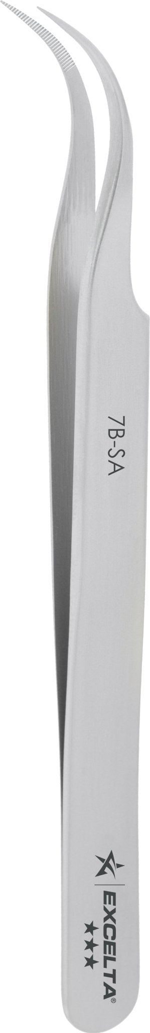 Excelta 7B - SA Tweezers - 3 Star Curved Very Fine Point - Anti - Mag. SS - Serrated MTESolutions