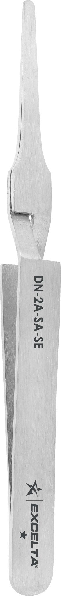 Excelta DN - 2A - SA - SE Tweezers - Straight Tapered Flat Point - Reverse Action - Anti - Mag. SS MTESolutions
