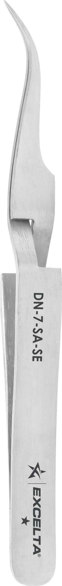 Excelta DN - 7 - SA - SE Tweezers - Curved Fine Point - Reverse Action - Anti - Mag. SS MTESolutions