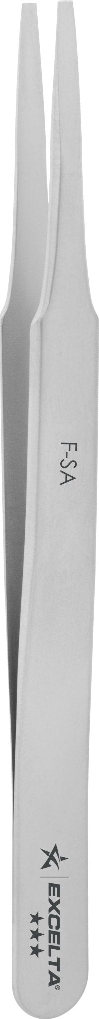 Excelta F - SA Tweezers - 3 Star Straight Flat Point - Anti - Mag. SS MTESolutions