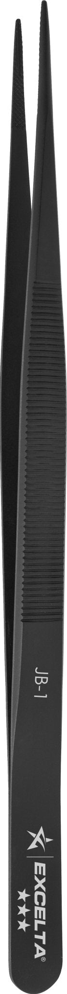 Excelta JB - 1 Forceps - Gemologist - .071" Tip - SS - Longitudinal Groove MTESolutions